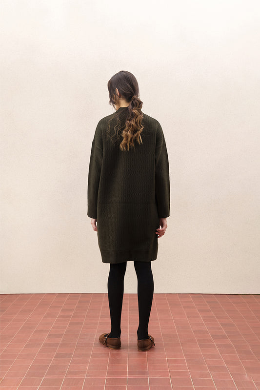 CREWNECK LONG SLEEVE KNIT DRESS