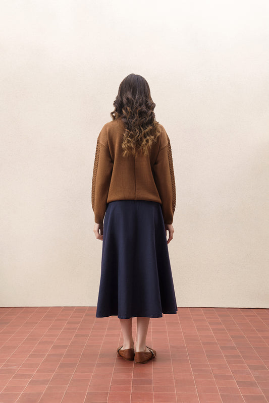 MOCK TURTLENECK KNIT SWEATER