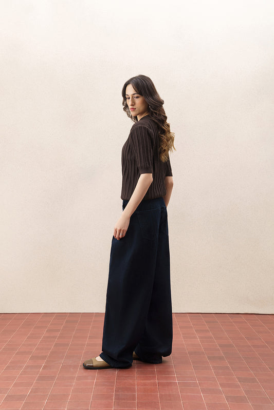 CROPPED SOFT KNIT PULLOVER