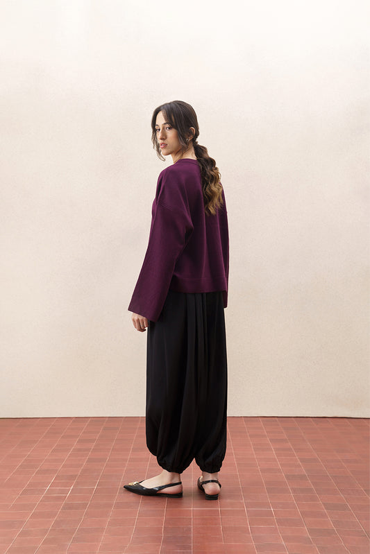 RELAXED FIT KNITTED PULLOVER