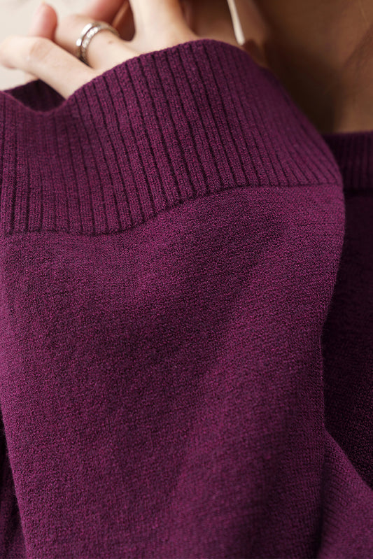 RELAXED FIT KNITTED PULLOVER