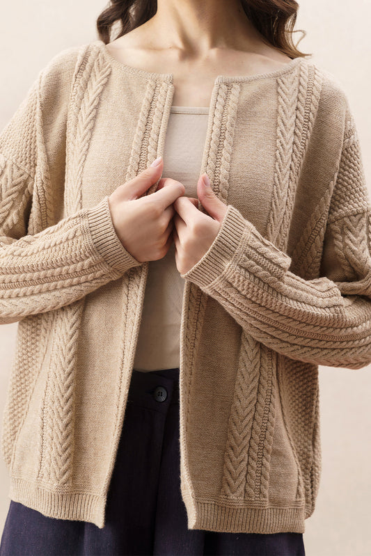 CASHMERE TOUCH MULTI WEAVE KNITTED SHRUG