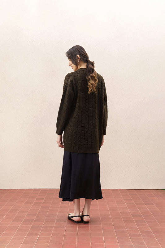 TEXTURED WEAVE KNIT SHRUG