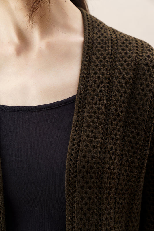 TEXTURED WEAVE KNIT SHRUG