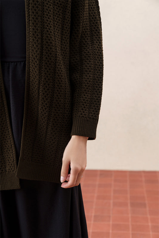 TEXTURED WEAVE KNIT SHRUG