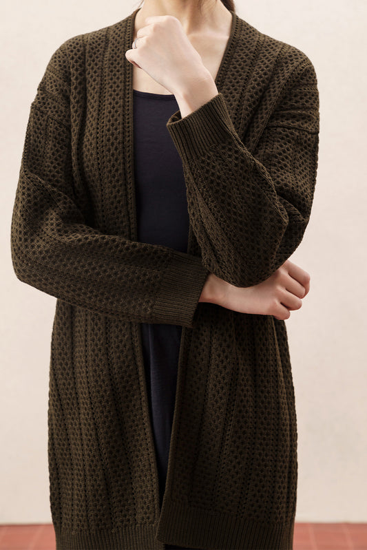 TEXTURED WEAVE KNIT SHRUG