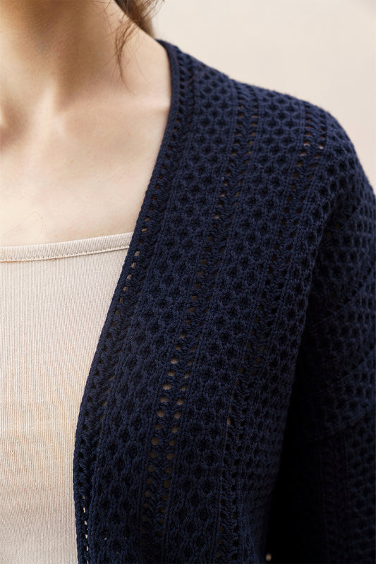 TEXTURED WEAVE KNIT SHRUG