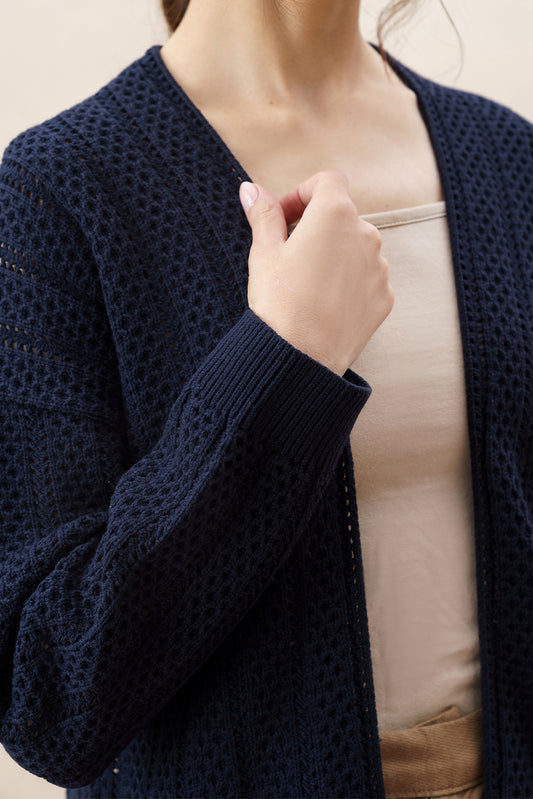TEXTURED WEAVE KNIT SHRUG