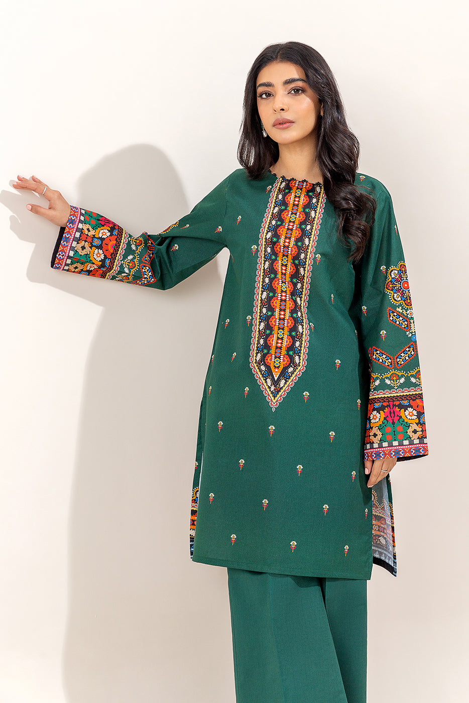 1 PIECE PRINTED LAWN SHIRT - PINE TRIBE (UNSTITCHED)