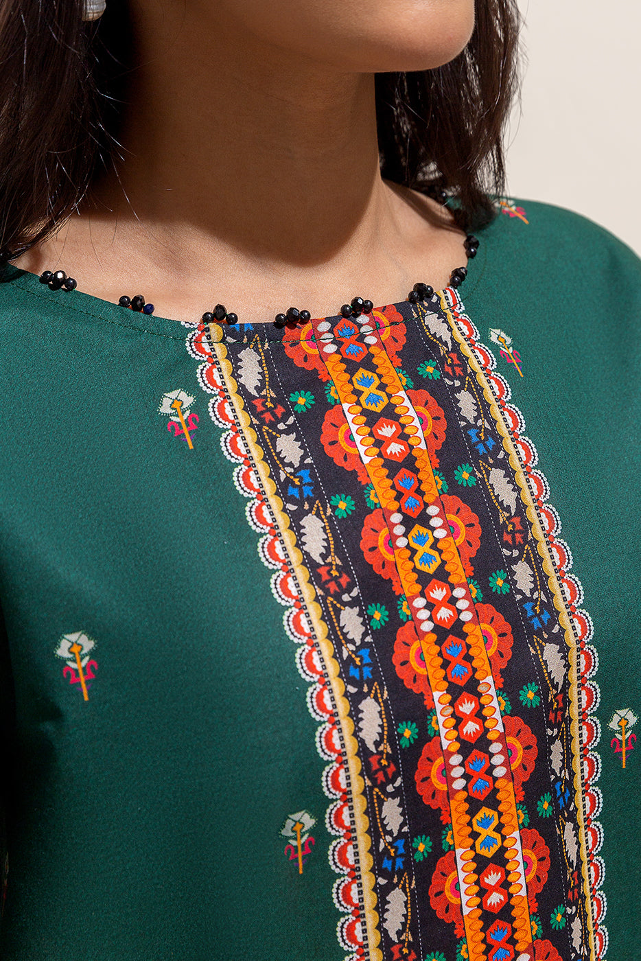 1 PIECE PRINTED LAWN SHIRT - PINE TRIBE (UNSTITCHED)