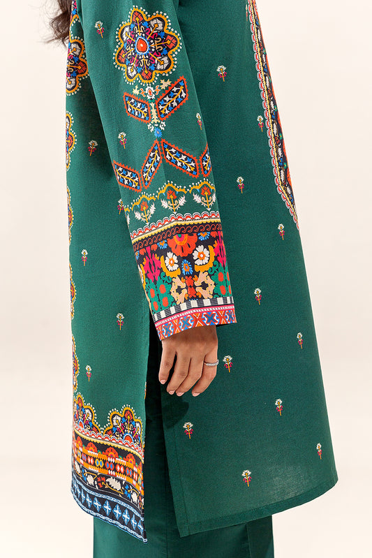 1 PIECE PRINTED LAWN SHIRT - PINE TRIBE (UNSTITCHED)