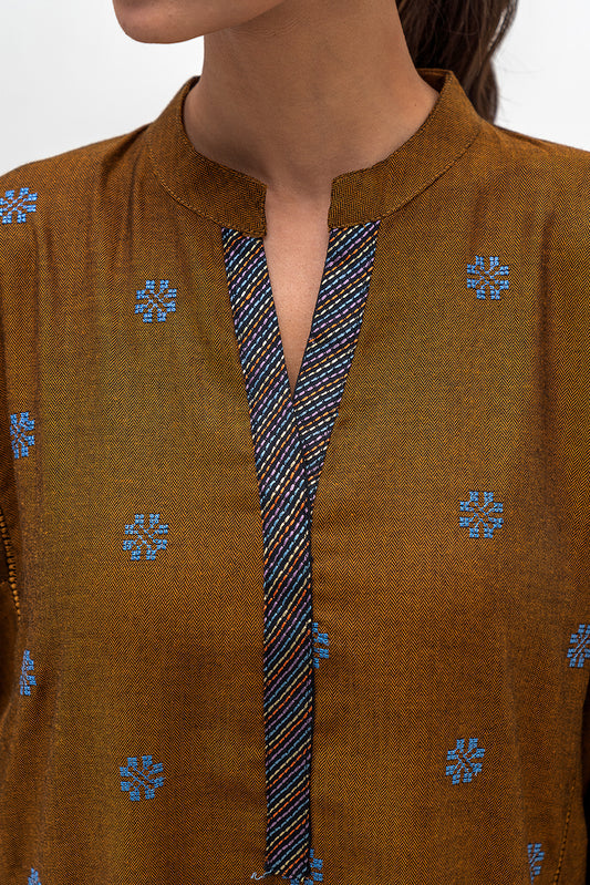 EMBROIDERED YARN DYED SHIRT (PRET)