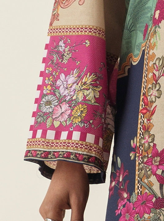 1 PIECE - PRINTED LAWN SHIRT - VIVID ORIGINS MORBAGH SU_23   