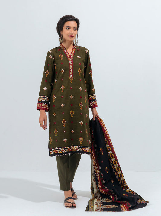 3 PIECE - PRINTED KHADDAR SUIT - JEWEL TRIBE MORBAGH WN_21   