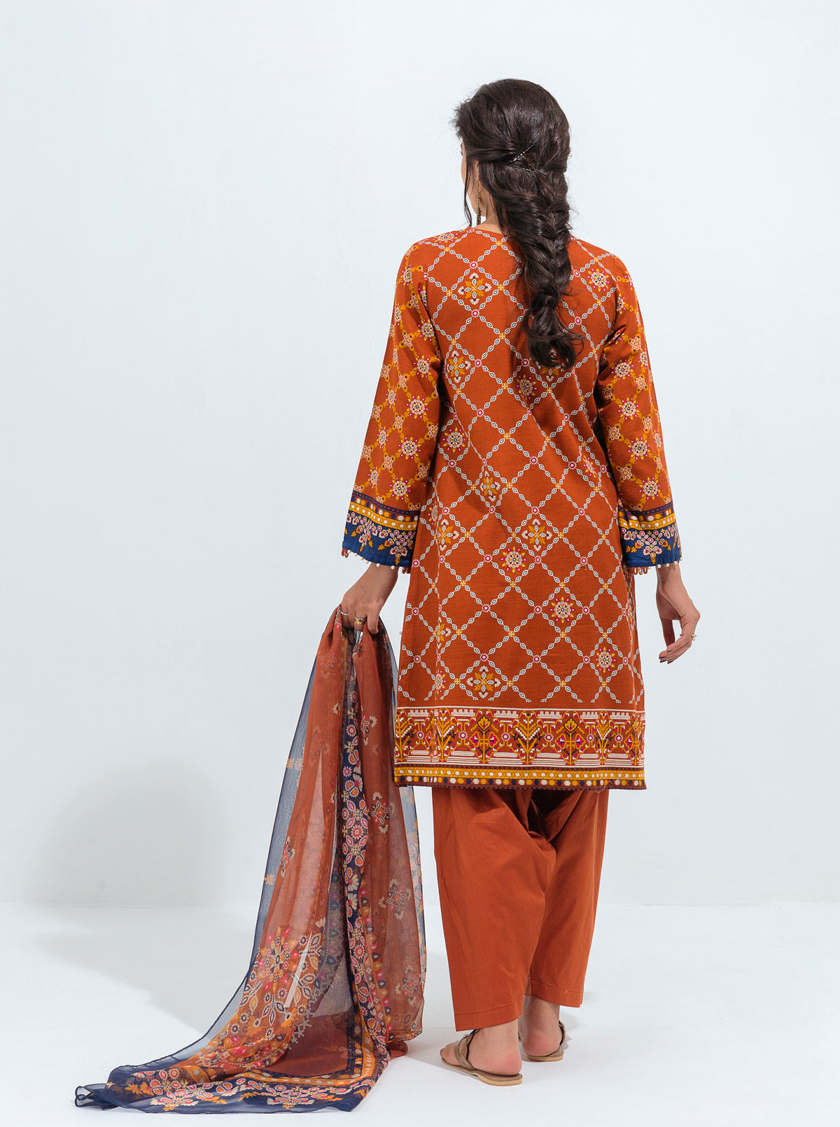 3 PIECE - PRINTED KHADDAR SUIT - GYPSY GLOW MORBAGH WN_21   