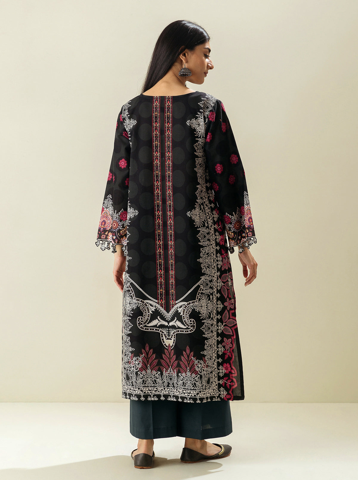 1 PIECE - PRINTED LAWN SHIRT - MIDNIGHT SUN MORBAGH SU_23   