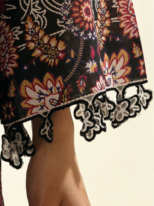 1 PIECE - PRINTED LAWN SHIRT - MIDNIGHT SUN MORBAGH SU_23   