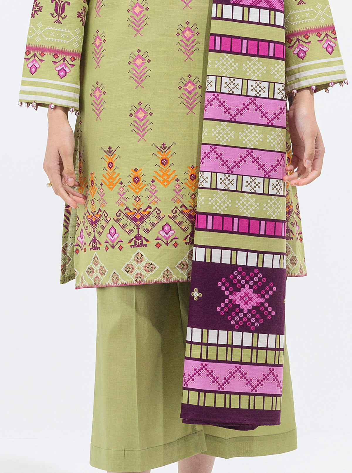 3 PIECE - PRINTED KHADDAR SUIT - OPULENT OPAL MORBAGH WN_21   