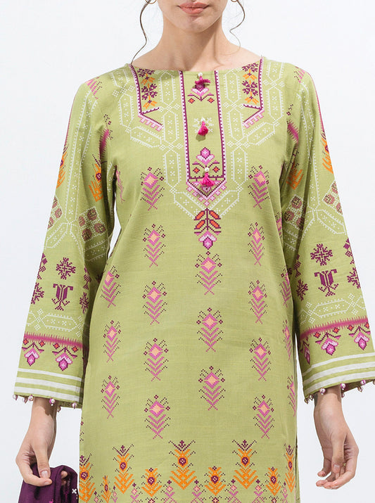 3 PIECE - PRINTED KHADDAR SUIT - OPULENT OPAL MORBAGH WN_21   