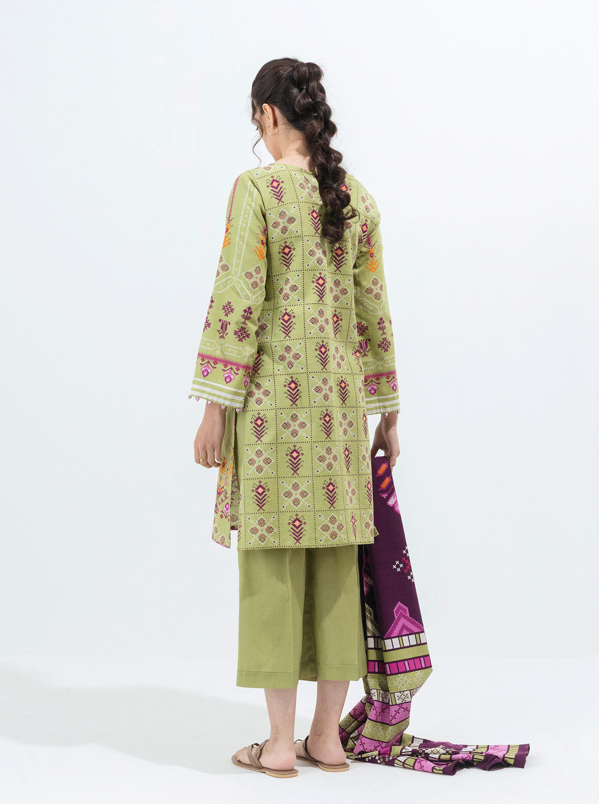 3 PIECE - PRINTED KHADDAR SUIT - OPULENT OPAL MORBAGH WN_21   