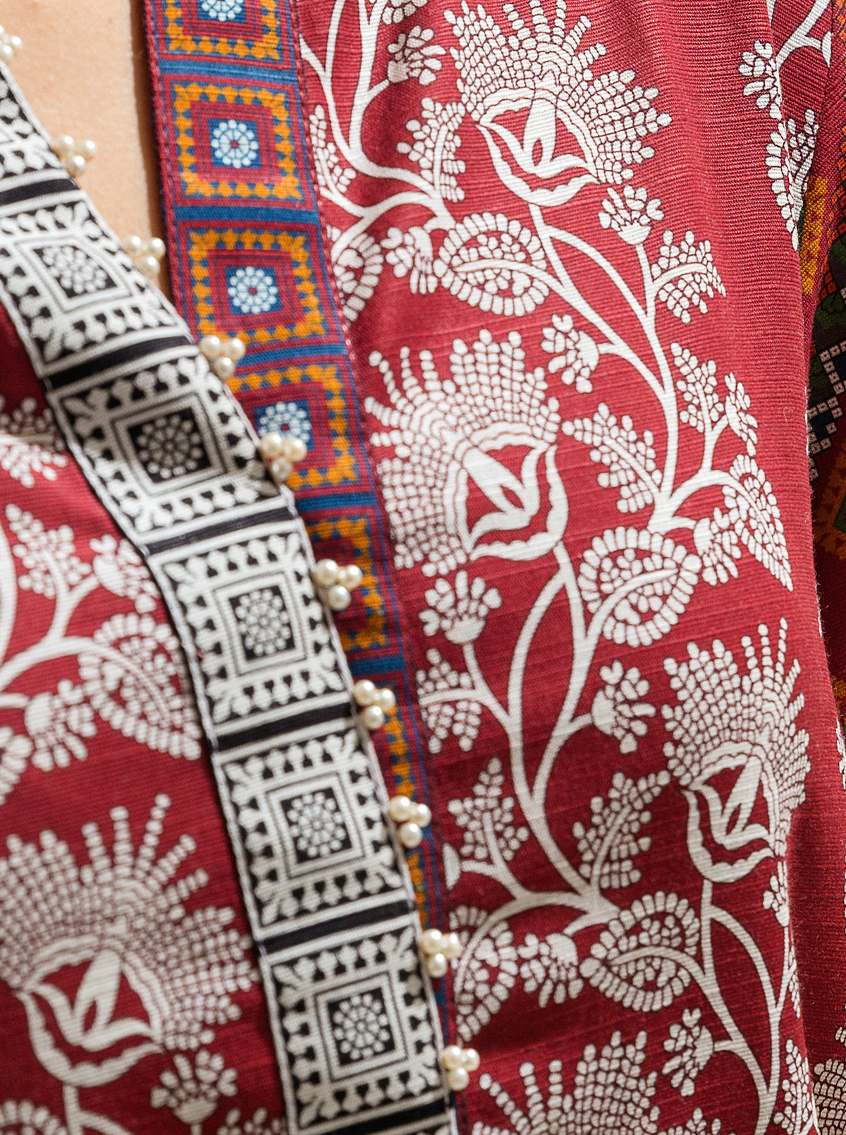 3 PIECE - PRINTED KHADDAR SUIT - RED BAG MORBAGH WN_22   