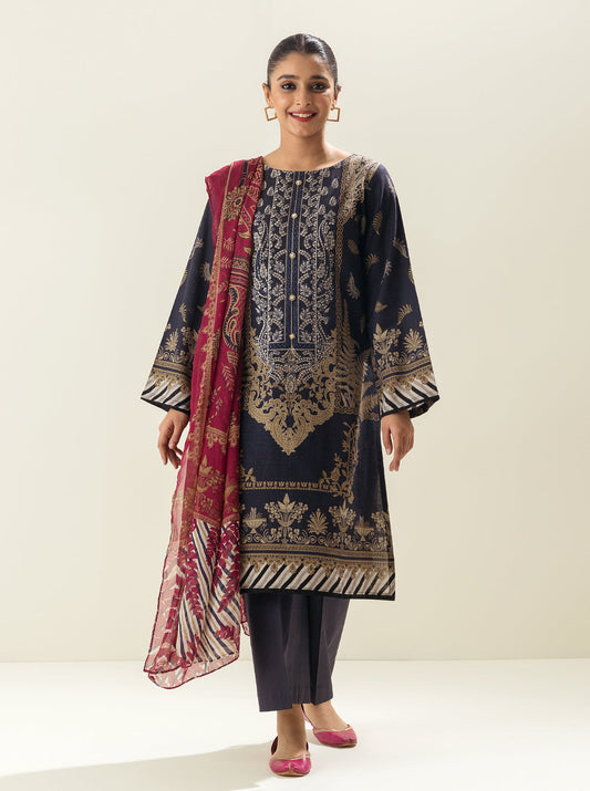 3 PIECE - EMBROIDERED  KHADDAR SUIT - HINOKI MORBAGH WN_22   