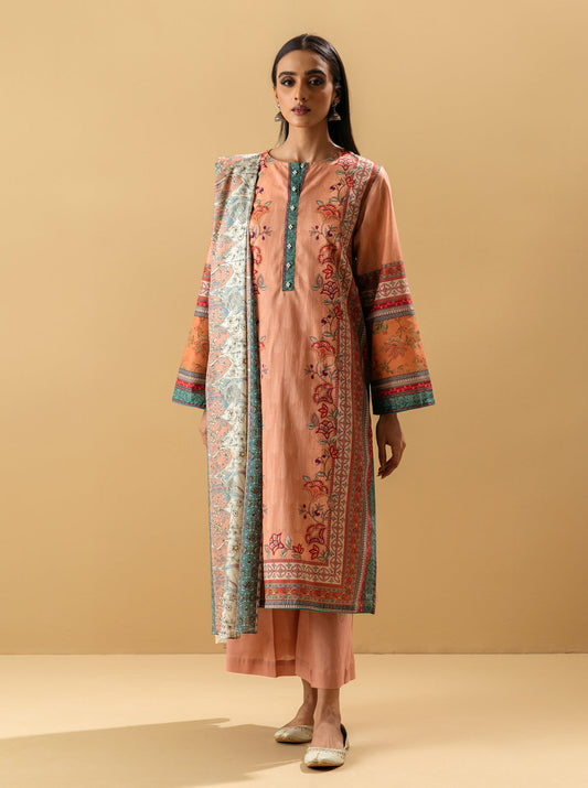 3 PIECE - PRINTED LAWN SUIT - FLORAL CANDY MORBAGH SU_22   