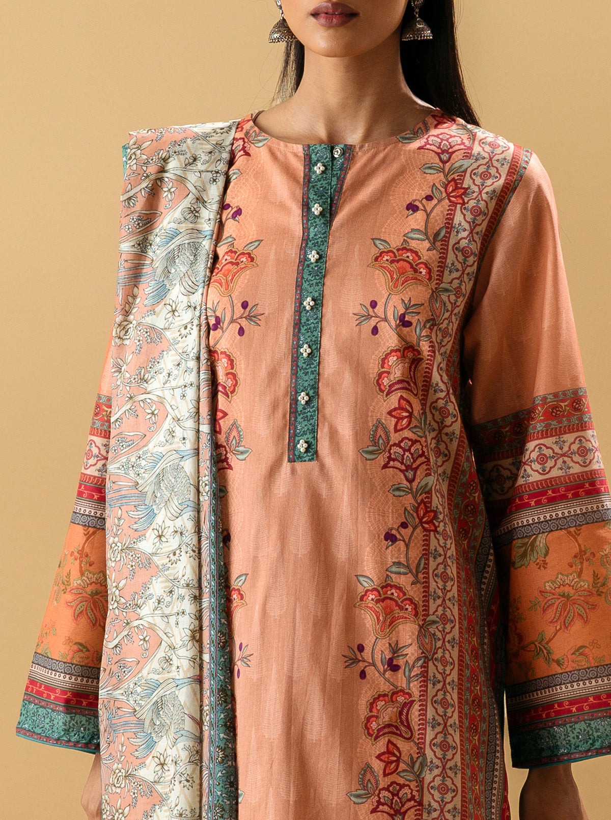 3 PIECE - PRINTED LAWN SUIT - FLORAL CANDY MORBAGH SU_22   