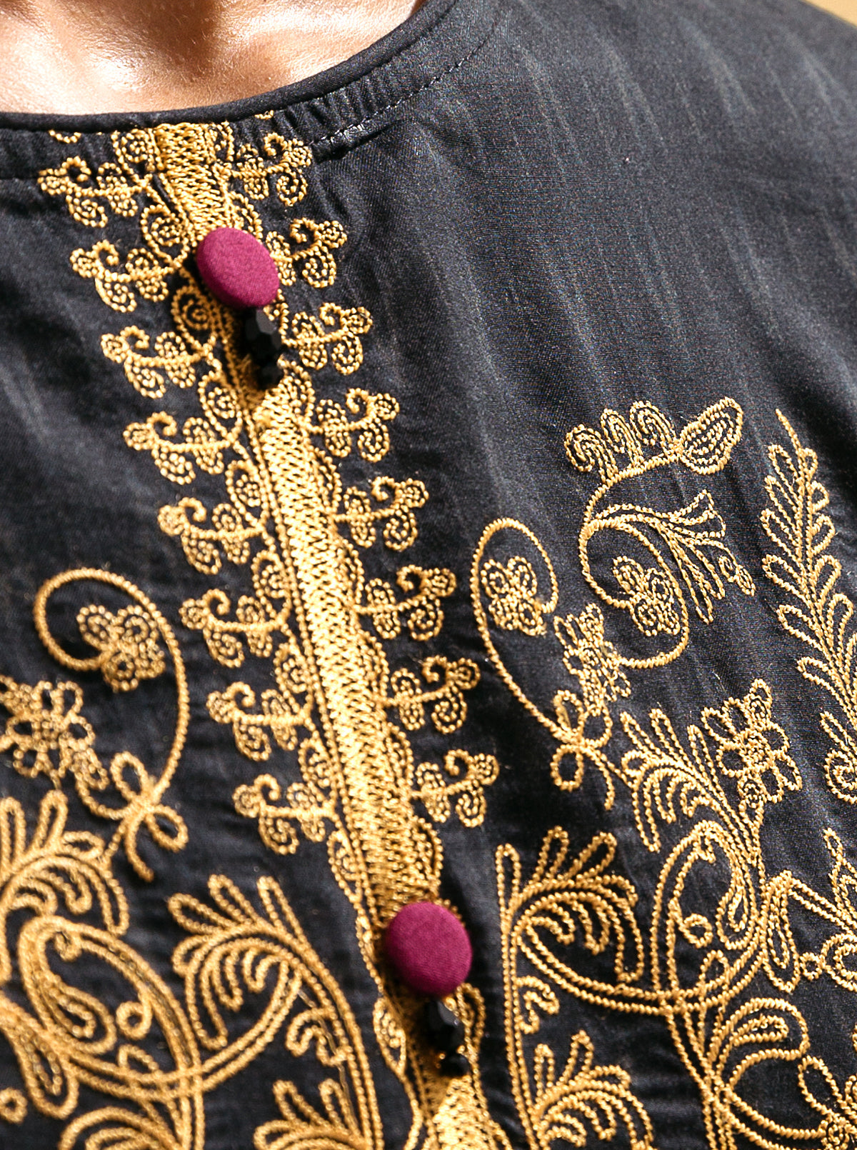 3 PIECE - EMBROIDERED LAWN SUIT - RAVEN GLOW MORBAGH SU_22   
