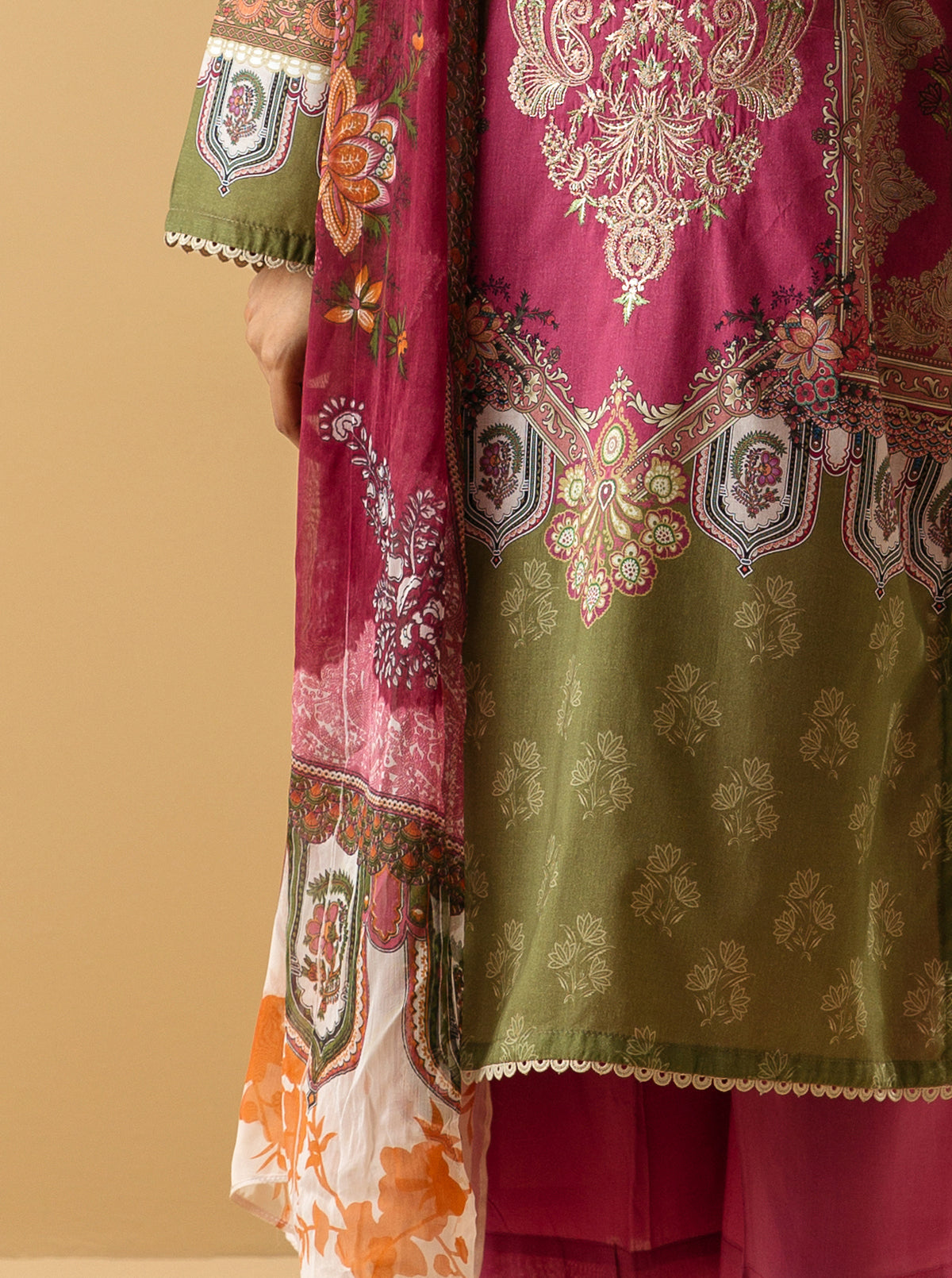 3 PIECE - EMBROIDERED LAWN SUIT - ETERNAL BLISS MORBAGH SU_22   