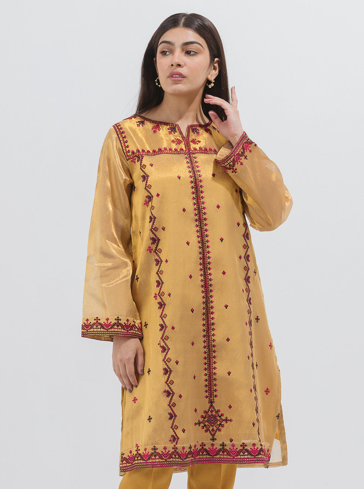 EMBROIDERED TISSUE SHIRT (LUXURY PRET) - BEECHTREE