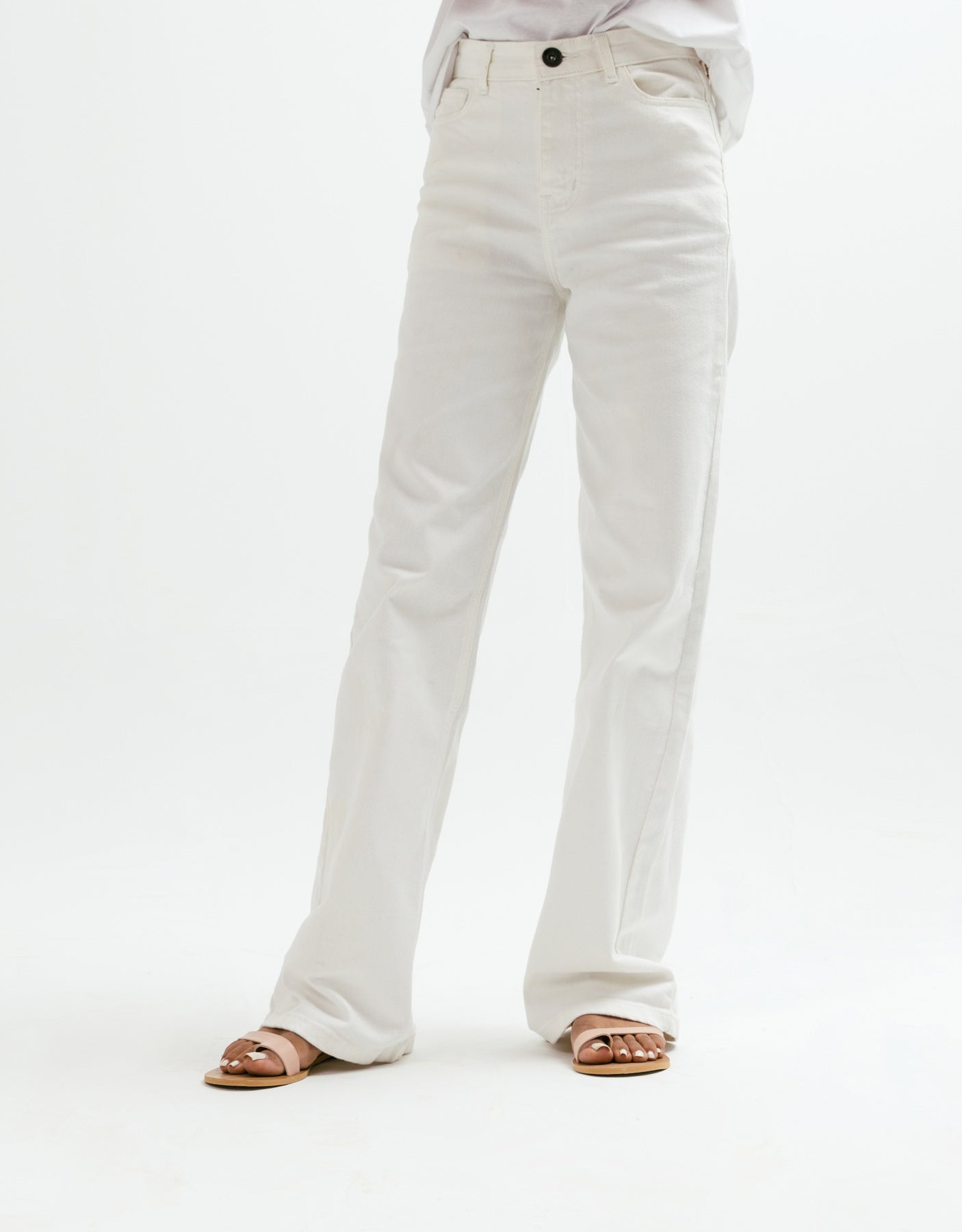 White Flared Denim