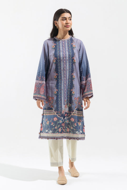 1 PIECE - PRINTED LAWN SHIRT - HEATHER FIELDS