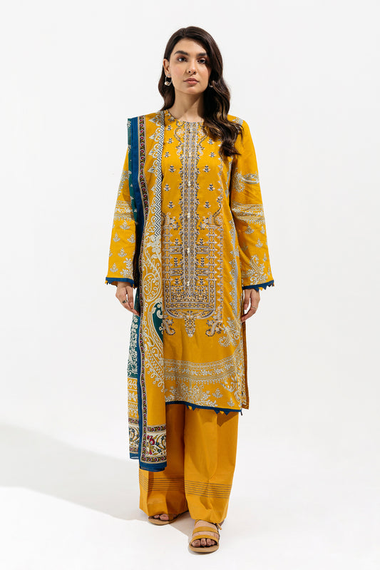 3 PIECE - EMBROIDERED LAWN SUIT - BUMBLEBEE MAZE