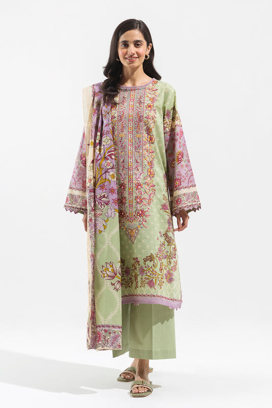 3 PIECE - EMBROIDERED LAWN SUIT - MELANGE STITCH