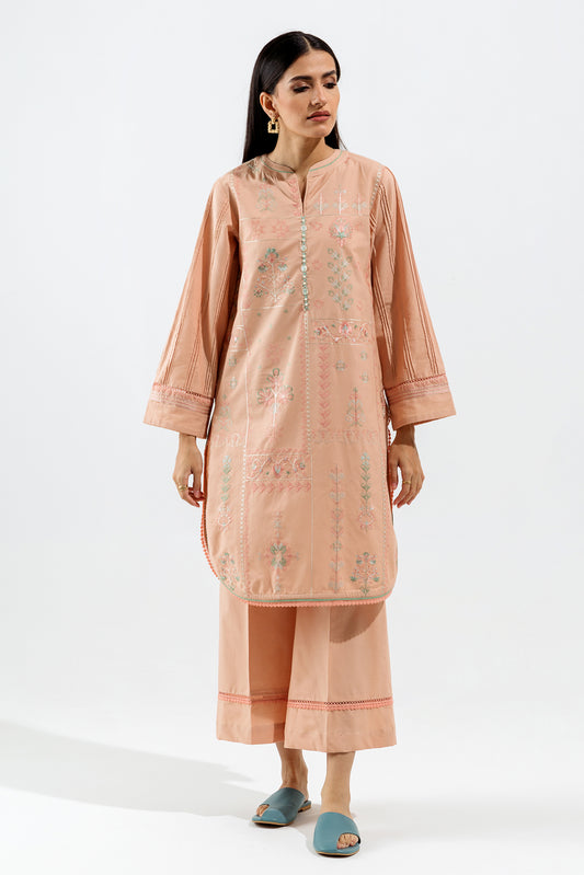 2 PIECE - EMBROIDERED KHADDAR SUIT - MISTY BLUSH