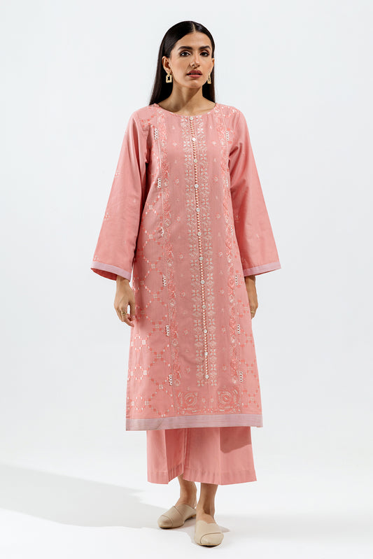 2 PIECE - EMBROIDERED KHADDAR SUIT - PASTEL FLORAL