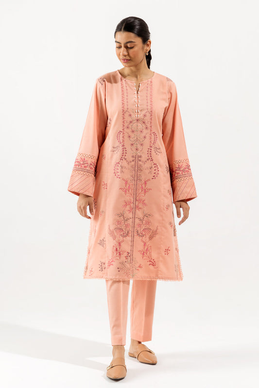 2 PIECE - EMBROIDERED KHADDAR SUIT - OPAL BLUSH