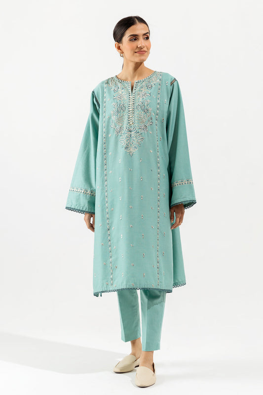 2 PIECE - EMBROIDERED KHADDAR SUIT - DELICATE DECO