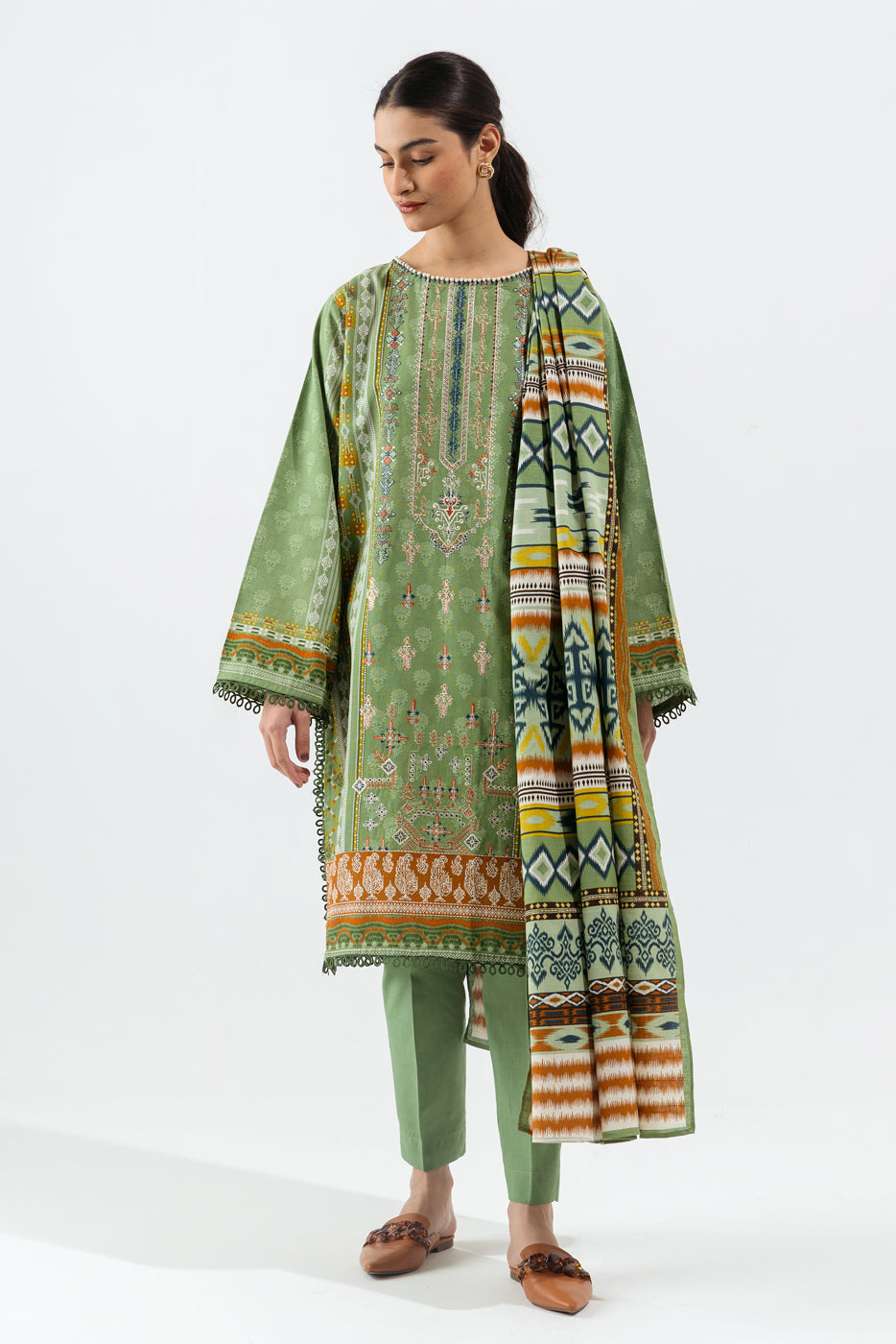 3 PIECE - EMBROIDERED KHADDAR SUIT - ETERNAL ETHNIC