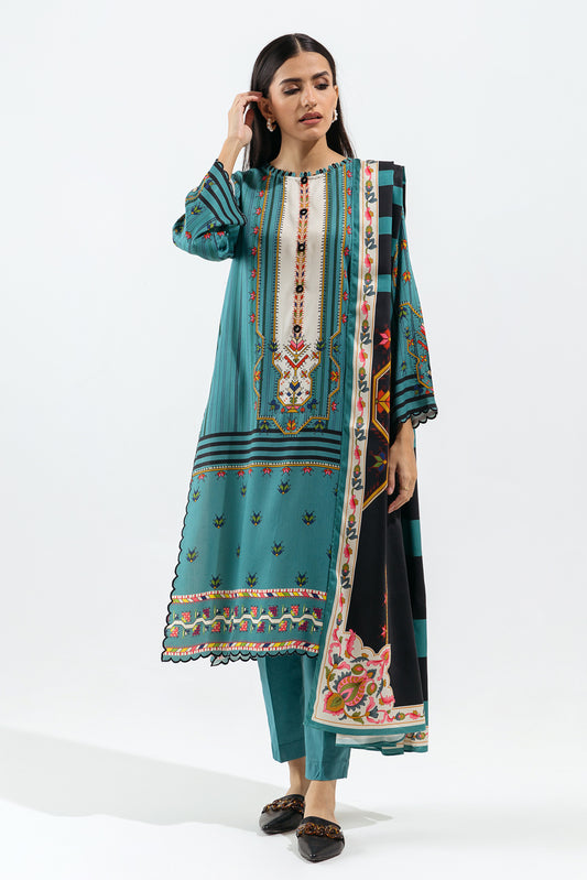 3 PIECE - PRINTED VISCOSE SUIT - TRIBAL CHARM