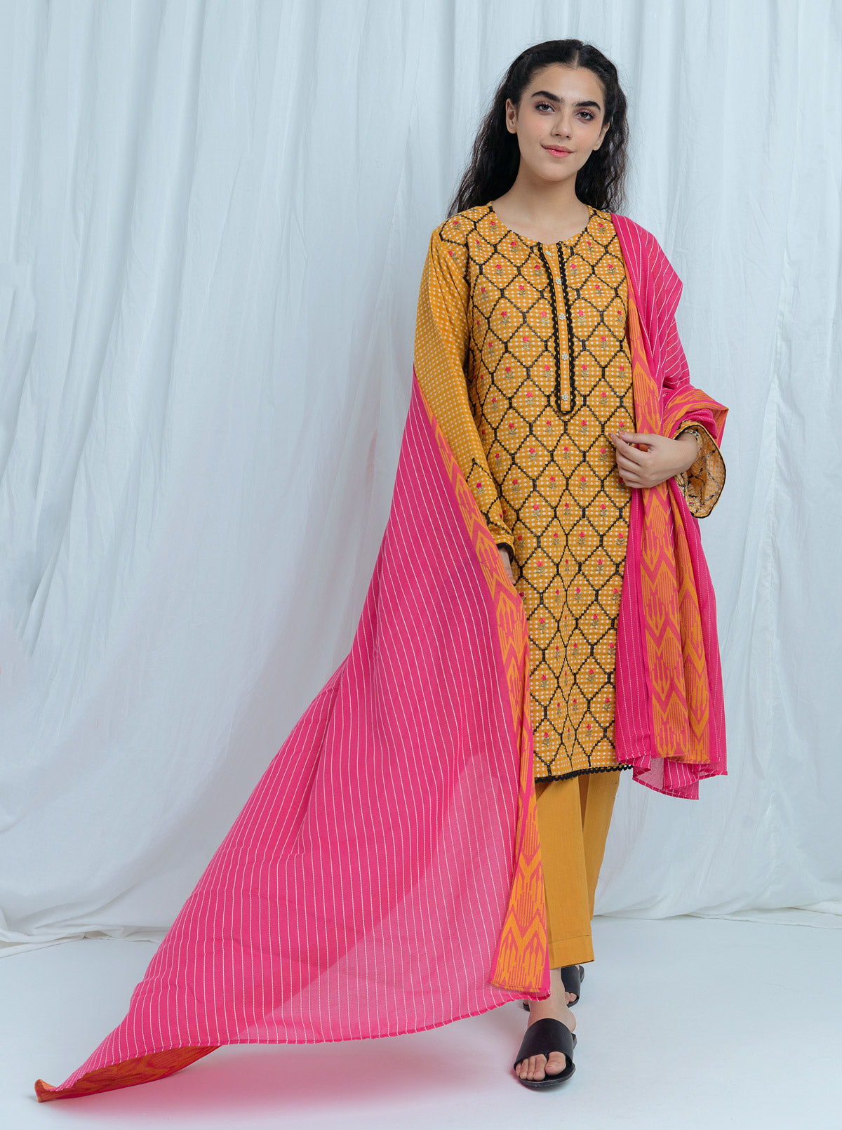 MARIGOLD BLUSH-EMBROIDERED-2 PC