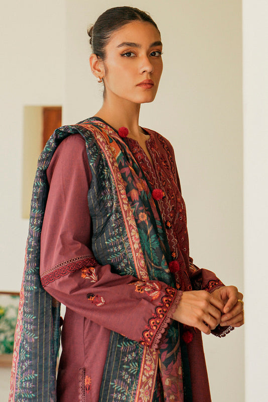 3 PIECE - EMBROIDERED EMBROIDERED/PRINTED/2TONE SUIT - DIVINITY FLORAL