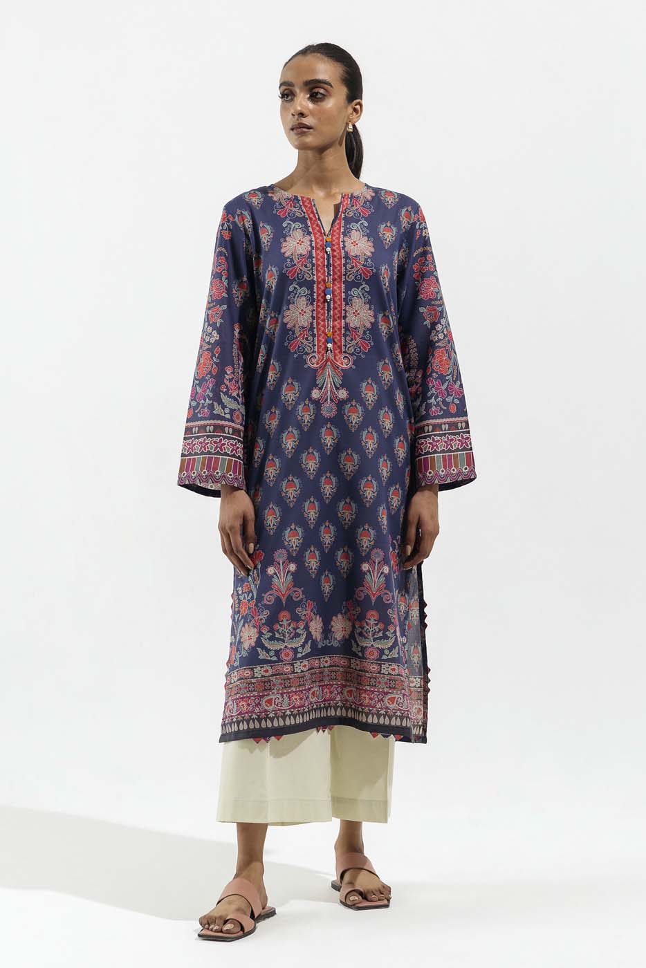 1 PIECE - PRINTED LAWN SHIRT - AFTERGLOW JEWEL