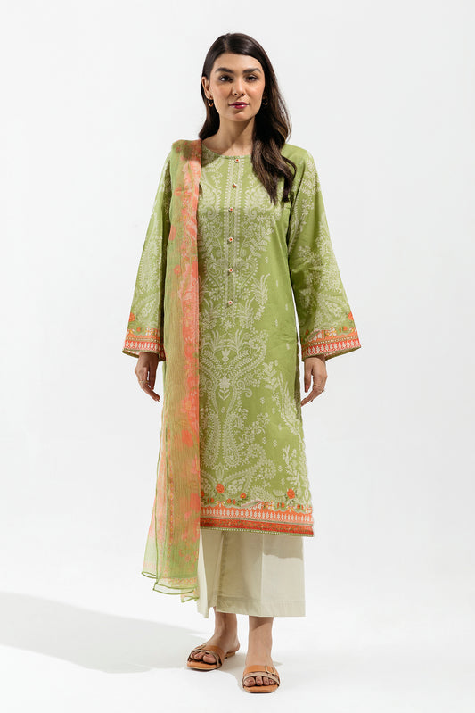 Jade Rouge Printed Lawn Suit - Unveil vibrancy in this chic 2-piece ensemble.