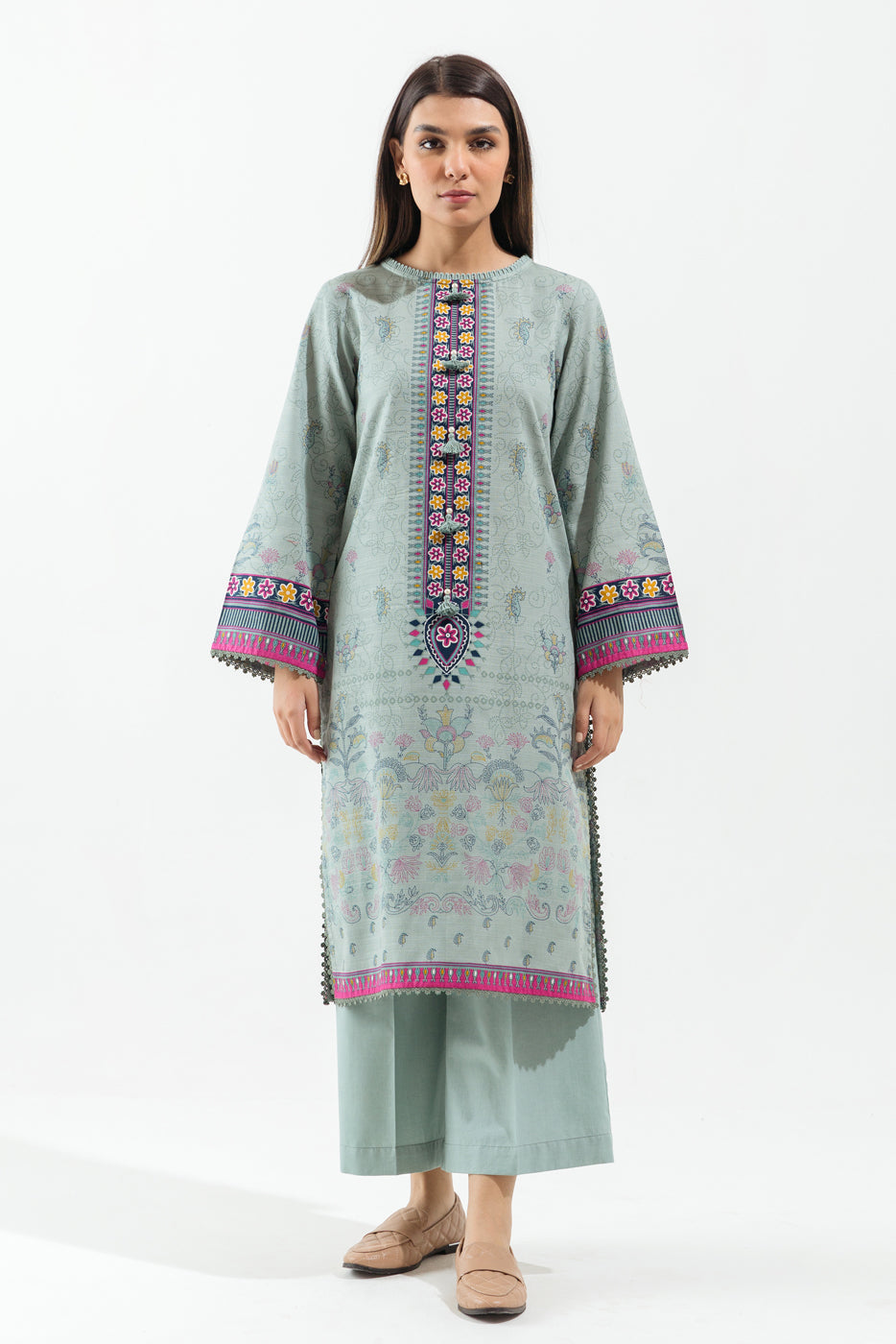 2 PIECE - PRINTED KHADDAR SUIT - JADE ADORN