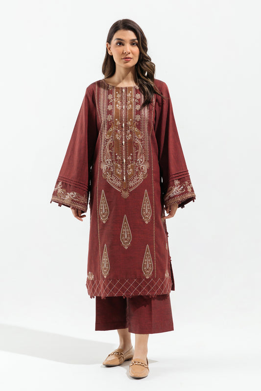 2 PIECE - EMBROIDERED KHADDAR SUIT - RUBY NODES