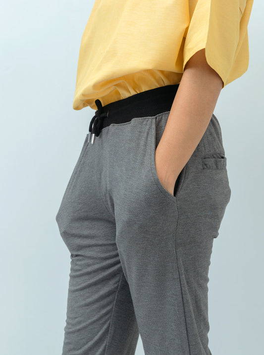 MELANGE GRAY SUMMER JOGGER PANTS