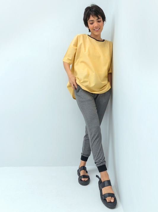 MELANGE GRAY SUMMER JOGGER PANTS