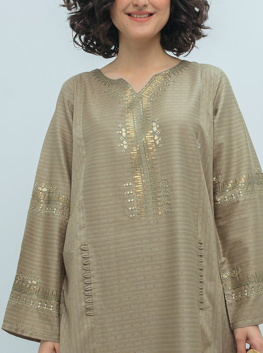 EMBROIDERED SHIRT WITH DUPATTA